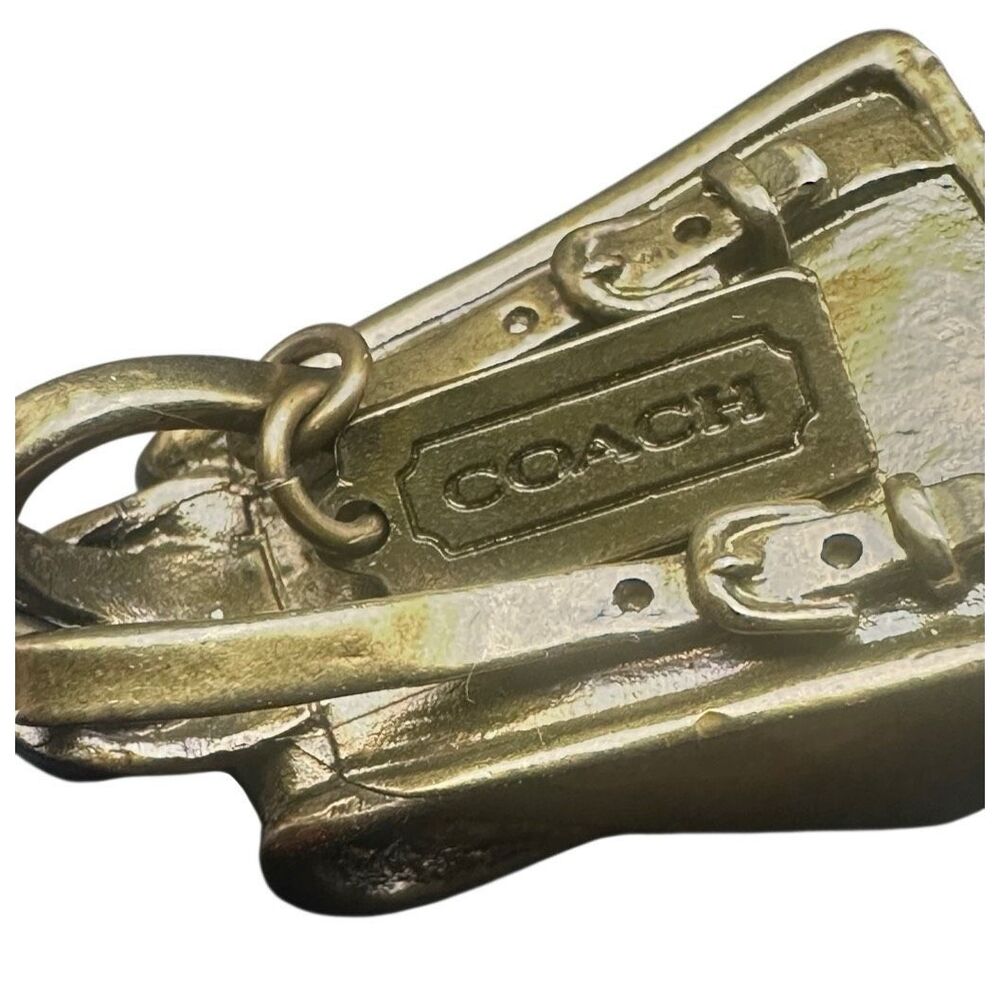 Coach Daypack Icon Vintage Brass Key Chain Key Charm - Picture 3 of 10